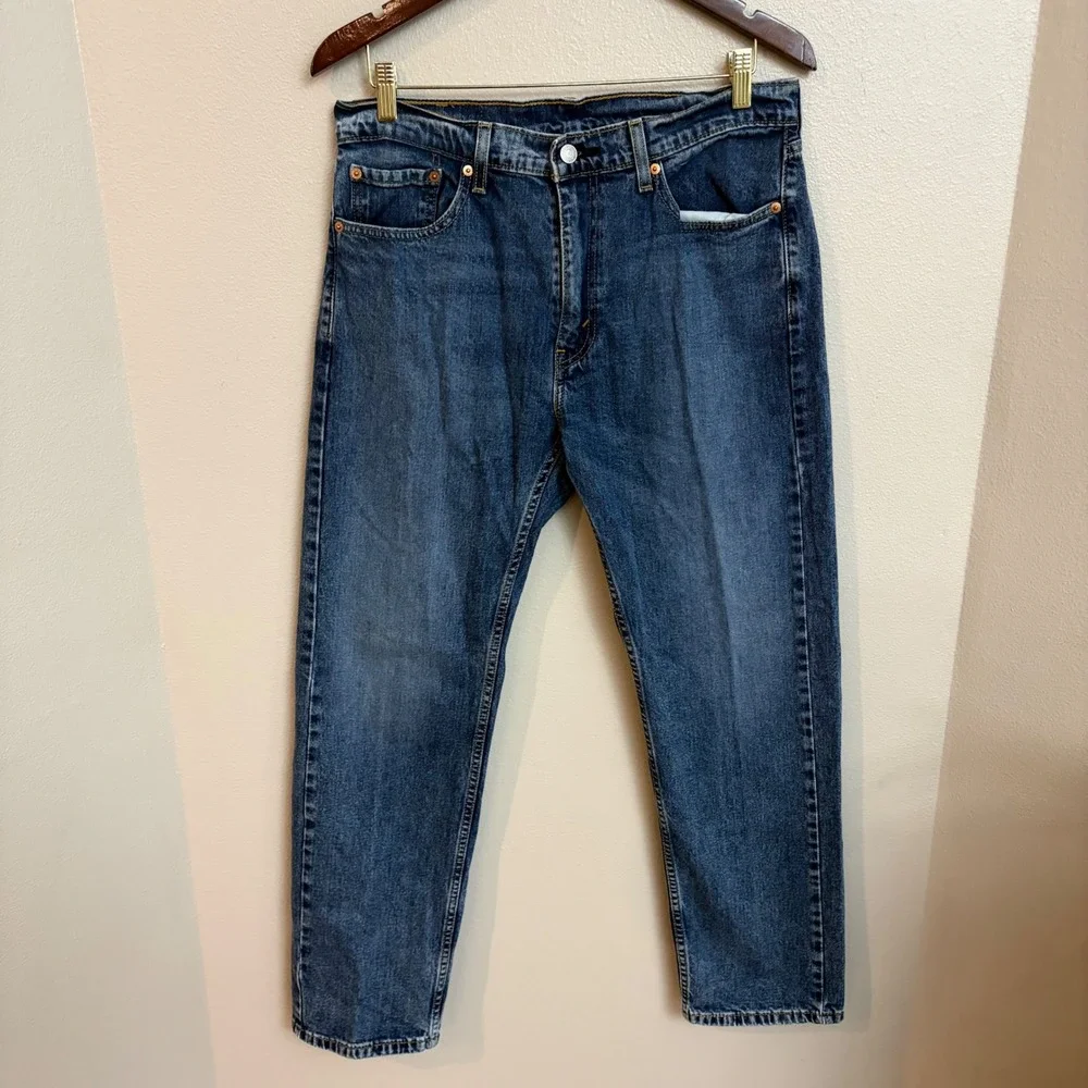 Levi's 505 Regular Fit Jeans W33 L30 Blue Denim Straight Leg Casual 00505-1936